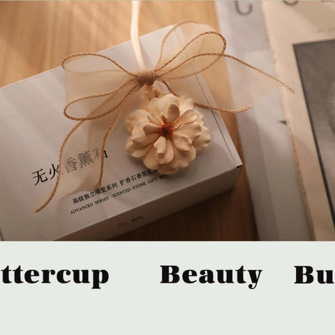 Car Mounted Perfume Ranunculus Flower Perfume Extender Pendant